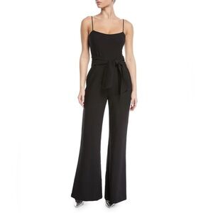NWT LIKELY Genevieve Jumpsuit Black Belted Wide Leg Sleeveless Size 2